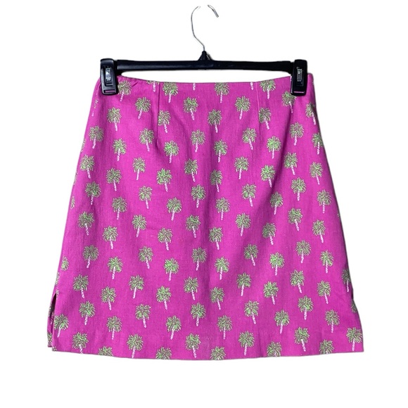 Lilly Pulitzer Vintage Mini Skirt White Label Pink Size 6 Barbiecore Clueless - Picture 2 of 9